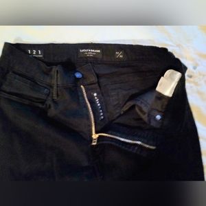Lucky Brand 121 Slim Straight Black Denim Jeans